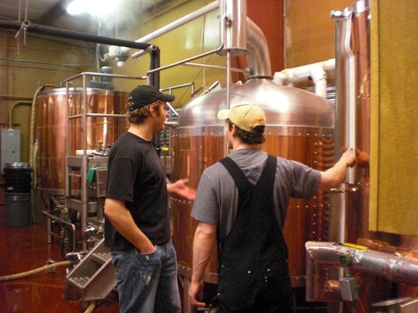 Kevin & Ian brewing Kevin's Czech Pils at LoneRider Brewery